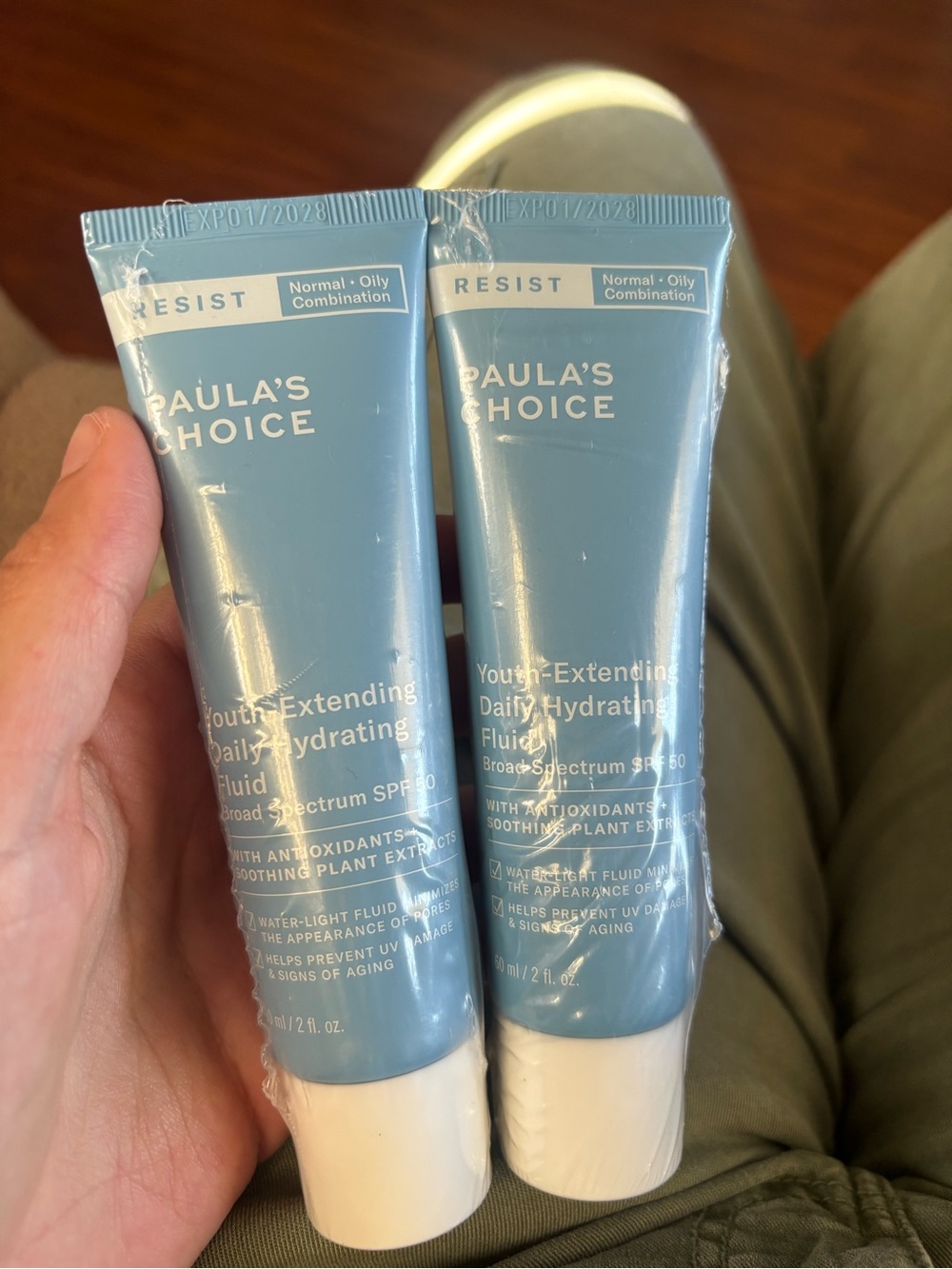 Paula's Choice Blue Resist Youth-Extending Daily Hydrating Fluid SPF 50 (2-Pack)